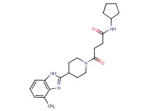 N-cyclopentyl-4-[4-(4-methyl-1H-benzimidazol-2-yl)piperidin-1-yl]-4-oxobutanamide