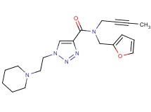 N-2-butyn-1-yl-N-(2-furylmethyl)-1-[2-(1-piperidinyl)ethyl]-1H-1,2,3-triazole-4-carboxamide