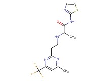 2-({2-[4-methyl-6-(trifluoromethyl)pyrimidin-2-yl]ethyl}amino)-N-1,3-thiazol-2-ylpropanamide