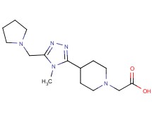 {4-[4-methyl-5-(pyrrolidin-1-ylmethyl)-4H-1,2,4-triazol-3-yl]piperidin-1-yl}acetic acid