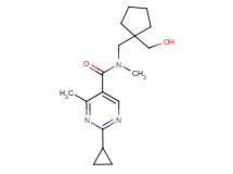 2-cyclopropyl-N-{[1-(hydroxymethyl)cyclopentyl]methyl}-N,4-dimethylpyrimidine-5-carboxamide