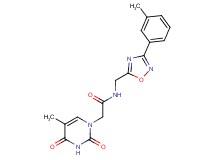 2-(5-methyl-2,4-dioxo-3,4-dihydropyrimidin-1(2H)-yl)-N-{[3-(3-methylphenyl)-1,2,4-oxadiazol-5-yl]methyl}acetamide