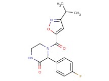 3-(4-fluorophenyl)-4-[(3-isopropylisoxazol-5-yl)carbonyl]piperazin-2-one