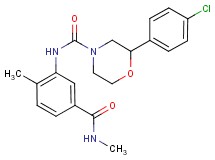 2-(4-chlorophenyl)-N-{2-methyl-5-[(methylamino)carbonyl]phenyl}morpholine-4-carboxamide
