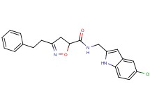 N-[(5-chloro-1H-indol-2-yl)methyl]-3-(2-phenylethyl)-4,5-dihydro-5-isoxazolecarboxamide