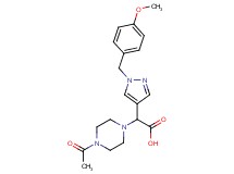 (4-acetylpiperazin-1-yl)[1-(4-methoxybenzyl)-1H-pyrazol-4-yl]acetic acid