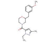 4-[(1-ethyl-3-methyl-1H-pyrazol-5-yl)carbonyl]-2-(3-methoxybenzyl)morpholine
