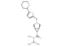 (1R*,5S*,6r)-N-isopropyl-N-methyl-3-{[5-(tetrahydro-2H-pyran-2-yl)-2-thienyl]methyl}-3-azabicyclo[3.1.0]hexane-6-carboxamide