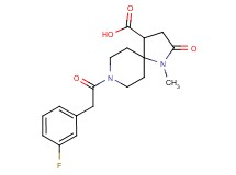 8-[(3-fluorophenyl)acetyl]-1-methyl-2-oxo-1,8-diazaspiro[4.5]decane-4-carboxylic acid