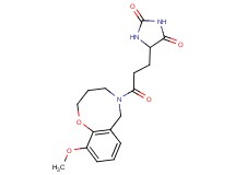 5-[3-(10-methoxy-3,4-dihydro-2H-1,5-benzoxazocin-5(6H)-yl)-3-oxopropyl]-2,4-imidazolidinedione