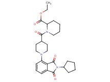 ethyl 1-{[1-(2-cyclopentyl-1,3-dioxo-2,3-dihydro-1H-isoindol-4-yl)-4-piperidinyl]carbonyl}-2-piperidinecarboxylate