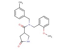 N-(2-methoxybenzyl)-N-(3-methylbenzyl)-5-oxopyrrolidine-3-carboxamide