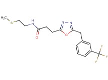N-[2-(methylthio)ethyl]-3-{5-[3-(trifluoromethyl)benzyl]-1,3,4-oxadiazol-2-yl}propanamide