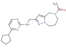 N-[(5-acetyl-5,6,7,8-tetrahydro-4H-pyrazolo[1,5-a][1,4]diazepin-2-yl)methyl]-4-cyclopentylpyrimidin-2-amine