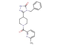 4-benzyl-5-{1-[(6-methyl-2-pyridinyl)carbonyl]-4-piperidinyl}-2,4-dihydro-3H-1,2,4-triazol-3-one
