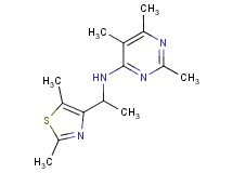 N-[1-(2,5-dimethyl-1,3-thiazol-4-yl)ethyl]-2,5,6-trimethylpyrimidin-4-amine