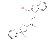 1-{3-[2-(hydroxymethyl)-1H-benzimidazol-1-yl]propanoyl}-3-phenyl-3-pyrrolidinol trifluoroacetate (salt)