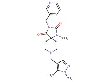 8-[(1,5-dimethyl-1H-pyrazol-4-yl)methyl]-1-methyl-3-(3-pyridinylmethyl)-1,3,8-triazaspiro[4.5]decane-2,4-dione