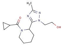 2-{5-[1-(cyclopropylcarbonyl)piperidin-2-yl]-3-methyl-1H-1,2,4-triazol-1-yl}ethanol