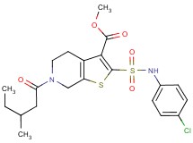 methyl 2-{[(4-chlorophenyl)amino]sulfonyl}-6-(3-methylpentanoyl)-4,5,6,7-tetrahydrothieno[2,3-c]pyridine-3-carboxylate