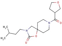 3-(3-methylbutyl)-8-(tetrahydrofuran-3-ylcarbonyl)-1-oxa-3,8-diazaspiro[4.5]decan-2-one