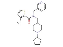 N-[(1-cyclopentyl-4-piperidinyl)methyl]-3-methyl-N-(3-pyridinylmethyl)-2-thiophenecarboxamide