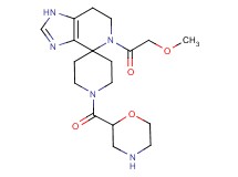 5-(methoxyacetyl)-1'-(2-morpholinylcarbonyl)-1,5,6,7-tetrahydrospiro[imidazo[4,5-c]pyridine-4,4'-piperidine] dihydrochloride