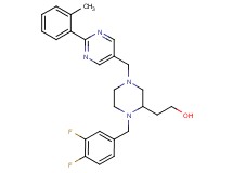 2-(1-(3,4-difluorobenzyl)-4-{[2-(2-methylphenyl)-5-pyrimidinyl]methyl}-2-piperazinyl)ethanol