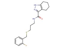 N-{3-[(2-fluorobenzyl)thio]propyl}-4,5,6,7-tetrahydro-1H-indazole-3-carboxamide