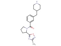 4-(3-{[2-(3-methyl-1,2,4-oxadiazol-5-yl)-1-pyrrolidinyl]carbonyl}benzyl)piperidine hydrochloride