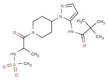 2,2-dimethyl-N-(1-{1-[N-(methylsulfonyl)alanyl]piperidin-4-yl}-1H-pyrazol-5-yl)propanamide
