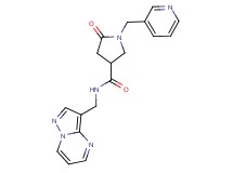 5-oxo-N-(pyrazolo[1,5-a]pyrimidin-3-ylmethyl)-1-(3-pyridinylmethyl)-3-pyrrolidinecarboxamide