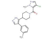 1-[(4-chloro-1-methyl-1H-pyrazol-5-yl)carbonyl]-4-[4-(3-methylphenyl)-1H-pyrazol-5-yl]piperidine