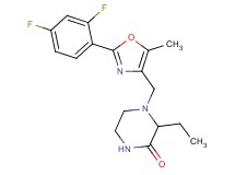 4-{[2-(2,4-difluorophenyl)-5-methyl-1,3-oxazol-4-yl]methyl}-3-ethyl-2-piperazinone