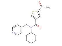 5-acetyl-N-cyclohexyl-N-(pyridin-4-ylmethyl)thiophene-3-carboxamide