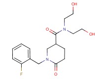 1-(2-fluorobenzyl)-N,N-bis(2-hydroxyethyl)-6-oxo-3-piperidinecarboxamide