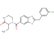 4-{[2-(3-chlorobenzyl)-1,3-benzoxazol-6-yl]carbonyl}-3-ethyl-2-piperazinone