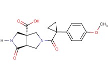 (3aR*,6aS*)-5-{[1-(4-methoxyphenyl)cyclopropyl]carbonyl}-1-oxohexahydropyrrolo[3,4-c]pyrrole-3a(1H)-carboxylic acid