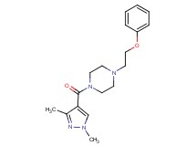 1-[(1,3-dimethyl-1H-pyrazol-4-yl)carbonyl]-4-(2-phenoxyethyl)piperazine