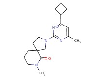 2-(4-cyclobutyl-6-methylpyrimidin-2-yl)-7-methyl-2,7-diazaspiro[4.5]decan-6-one