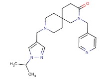 9-[(1-isopropyl-1H-pyrazol-4-yl)methyl]-2-(pyridin-4-ylmethyl)-2,9-diazaspiro[5.5]undecan-3-one