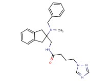 N-({2-[benzyl(methyl)amino]-2,3-dihydro-1H-inden-2-yl}methyl)-4-(1H-1,2,4-triazol-1-yl)butanamide