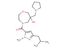 4-[(3-isobutyl-1-methyl-1H-pyrazol-5-yl)carbonyl]-6-(pyrrolidin-1-ylmethyl)-1,4-oxazepan-6-ol