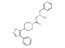 N-methyl-2-oxo-2-[4-(4-phenyl-1H-pyrazol-5-yl)piperidin-1-yl]-N-(pyridin-3-ylmethyl)ethanamine