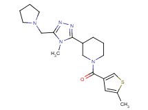 3-[4-methyl-5-(pyrrolidin-1-ylmethyl)-4H-1,2,4-triazol-3-yl]-1-[(5-methyl-3-thienyl)carbonyl]piperidine