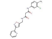 N-(3-chloro-4-methylphenyl)-N'-[(3-pyridin-2-ylisoxazol-5-yl)methyl]malonamide