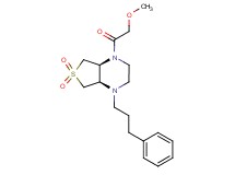 (4aR*,7aS*)-1-(methoxyacetyl)-4-(3-phenylpropyl)octahydrothieno[3,4-b]pyrazine 6,6-dioxide