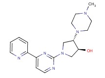 (3S*,4S*)-4-(4-methyl-1-piperazinyl)-1-[4-(2-pyridinyl)-2-pyrimidinyl]-3-pyrrolidinol
