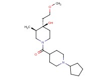 (3R*,4R*)-1-[(1-cyclopentyl-4-piperidinyl)carbonyl]-4-(2-methoxyethyl)-3-methyl-4-piperidinol