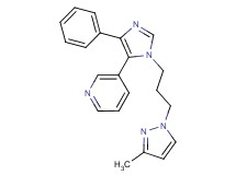 3-{1-[3-(3-methyl-1H-pyrazol-1-yl)propyl]-4-phenyl-1H-imidazol-5-yl}pyridine